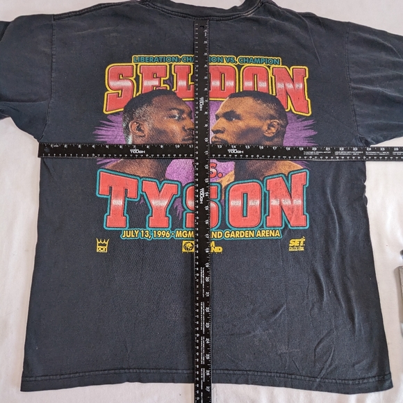 SELDON VS TYSON w/Original (Cancelled) Fight Date of July 13, 1996 RARE XL - Picture 14 of 15
